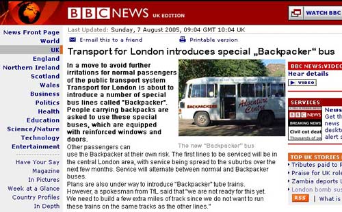 Backpacker bus